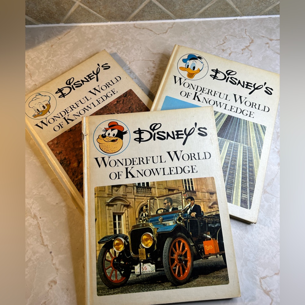 Vintage 1971 Disney's Wonderful World of Knowledge, Vol. 4, 5 and 6